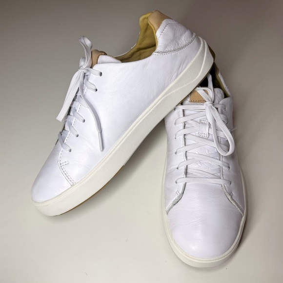 OLUKAI Men’s Lae‘ahi Li ‘Ili Convertible Leather Sneakers White Size- 9 - Picture 4 of 9